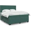 Image de Sommier à lattes de lit et matelas Vert foncé 200x200cm Velours