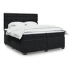 Image de Boxspring met matras fluweel zwart 200x200 cm3291010