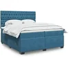 Image de Boxspring met matras fluweel blauw 200x200 cm3291012
