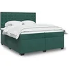 Image de Boxspring met matras fluweel donkergroen 200x200 cm3291017