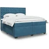 Image de Boxspring met matras fluweel blauw 200x200 cm3291018