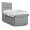 Image de Boxspring met matras stof lichtgrijs 80x200 cm3291107