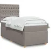 Image de Sommier à lattes de lit avec matelas Taupe 80x200 cm Tissu, lit, lit à plate-forme, lit à panneaux, meuble de chambre à coucher, canapé-lit