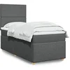 Image de Boxspring met matras stof donkergrijs 90x190 cm3291129