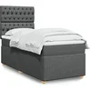 Image de Boxspring met matras stof donkergrijs 90x190 cm3291143