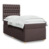 Image de Boxspring met matras stof donkerbruin 90x190 cm3291145