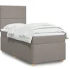 Image de Sommier à lattes de lit avec matelas Taupe 90x200 cm Tissu 3291160