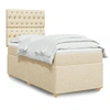 Image de Boxspring met matras stof cràmekleurig 90x200 cm3291175