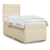 Image de Boxspring met matras stof cràmekleurig 90x200 cm3291182