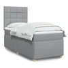 Image de Boxspring met matras stof lichtgrijs 100x200 cm3291191