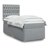 Image de Boxspring met matras stof lichtgrijs 100x200 cm3291198