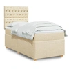 Image de Boxspring met matras stof cràmekleurig 100x200 cm3291203