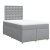Image de Sommier à lattes de lit et matelas gris clair 120x190 cm tissu, lit, lit à plate-forme, lit à panneaux, meuble de 3291233