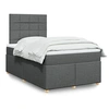 Image de Sommier à lattes de lit avec matelas Gris foncé 120x200cm Tissu 3291248