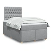 Image de Boxspring met matras stof lichtgrijs 120x200 cm3291254