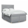 Image de Boxspring met matras stof lichtgrijs 140x190 cm3291275
