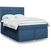 Image de Boxspring met matras stof blauw 140x190 cm3291281