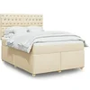 Image de Boxspring met matras stof cràmekleurig 140x190 cm3291287