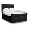 Image de Boxspring met matras stof zwart 140x200 cm3291305