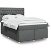 Image de Boxspring met matras stof donkergrijs 140x200 cm3291311