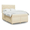 Image de Boxspring met matras stof cràmekleurig 140x200 cm3291315