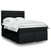 Image de Boxspring met matras stof zwart 140x200 cm3291319