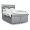 Image de Sommier à lattes de lit avec matelas Gris clair 160x200cm Tissu 3291338