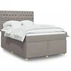 Image de Sommier à lattes de lit avec matelas Taupe 160x200 cm Tissu 3291342