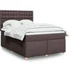 Image de Boxspring met matras stof donkerbruin 160x200 cm3291348