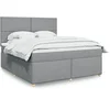 Image de Boxspring met matras stof lichtgrijs 180x200 cm3291352