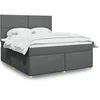 Image de Boxspring met matras stof donkergrijs 180x200 cm3291353