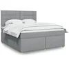 Image de Boxspring met matras stof lichtgrijs 180x200 cm3291359