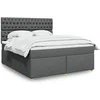 Image de Boxspring met matras stof donkergrijs 180x200 cm3291367