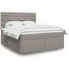 Image de Sommier à lattes de lit avec matelas Taupe 180x200 cm Tissu 3291370