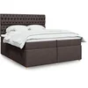 Image de Boxspring met matras stof donkerbruin 200x200 cm3291397