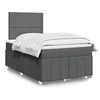Image de Sommier à lattes de lit avec matelas Gris foncé 120x200cm Tissu 3291629