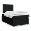 Image de Sommier à lattes de lit avec matelas Noir 120x200 cm Tissu 3291637