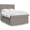 Image de Boxspring met matras stof taupe 140x190 cm3291660