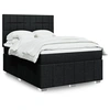 Image de Sommier à lattes de lit avec matelas Noir 140x190 cm Tissu 3291665