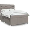 Image de Boxspring met matras stof taupe 140x190 cm3291674