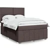 Image de Boxspring met matras stof donkerbruin 140x200 cm3291687