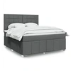 Image de Sommier à lattes de lit avec matelas Gris foncé 180x200cm Tissu, lit, lit à plate-forme, lit à panneaux 3291748