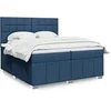 Image de Boxspring met matras stof blauw 200x200 cm3291781