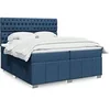Image de Boxspring met matras stof blauw 200x200 cm3291788