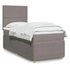 Image de Sommier à lattes de lit avec matelas Taupe 90x200 cm Tissu 3291936