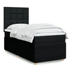 Image de Sommier à lattes de lit avec matelas Noir 90x200 cm Tissu 3291941