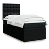Image de Sommier à lattes de lit avec matelas Noir 90x200 cm Tissu 3291955