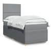 Image de Sommier à lattes de lit avec matelas Gris clair 100x200cm Tissu 3291960