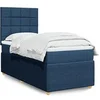 Image de Boxspring met matras stof blauw 100x200 cm3291973