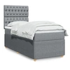 Image de Sommier à lattes de lit avec matelas Gris clair 100x200cm Tissu 3291974